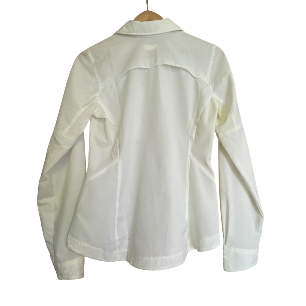 Columbia Womens M Long Sleeve White Omni-Shade Sun Protection Hiking Shirt NWOT - Picture 3 of 10